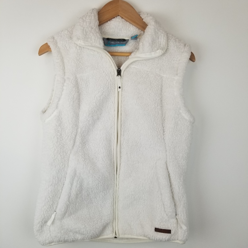 Free Country Ultra Plush Fleece White Vest